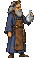 The alchemist holding a flask